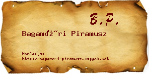 Bagaméri Piramusz névjegykártya